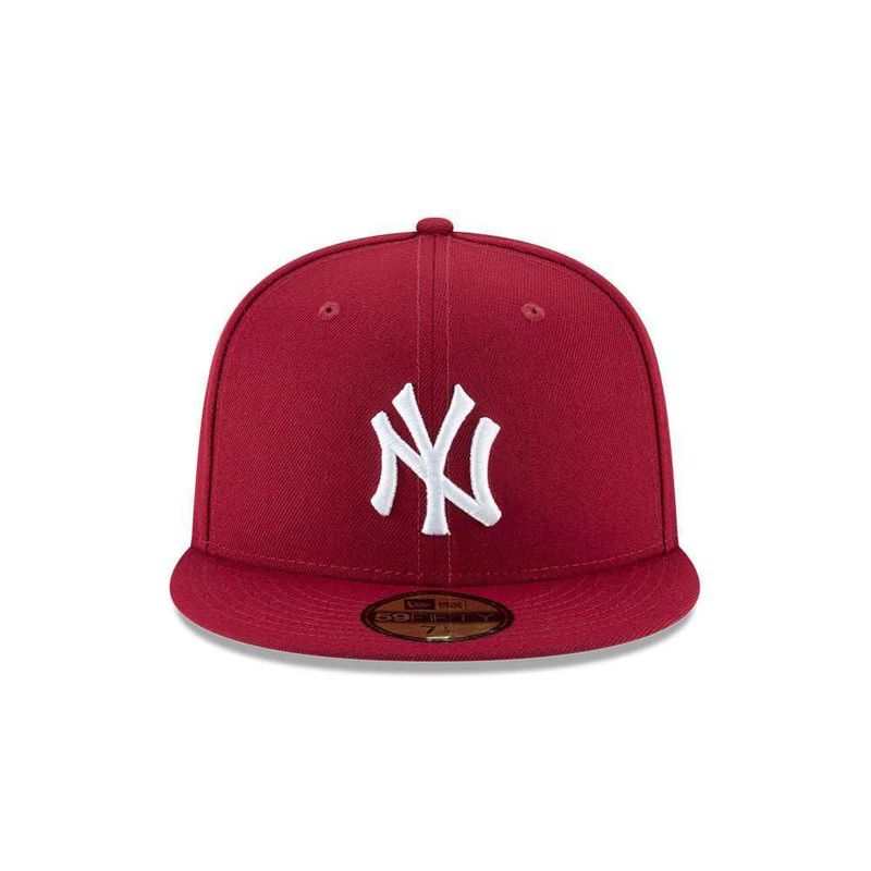 GORRA New Era Yankees 577 cm Rojo Carmesí/Blanco