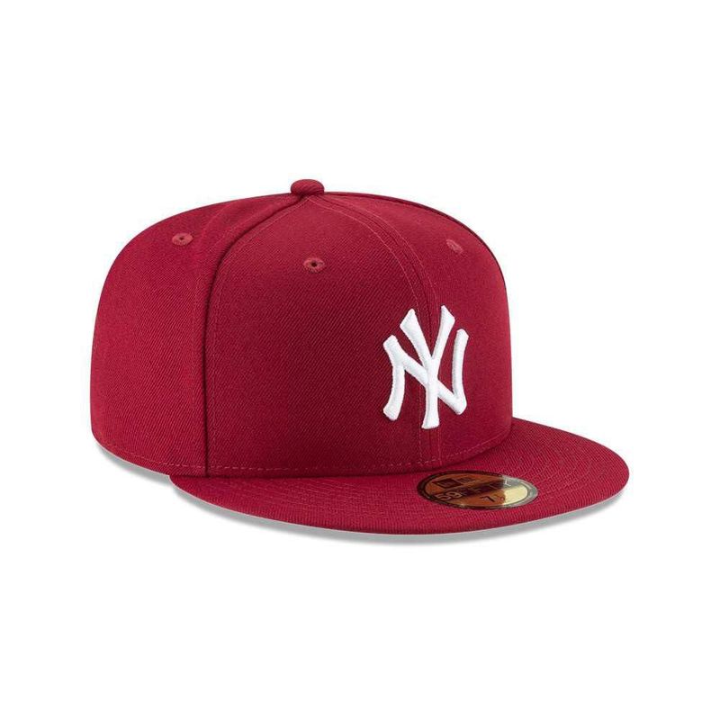 GORRA New Era Yankees 577 cm Rojo Carmesí/Blanco