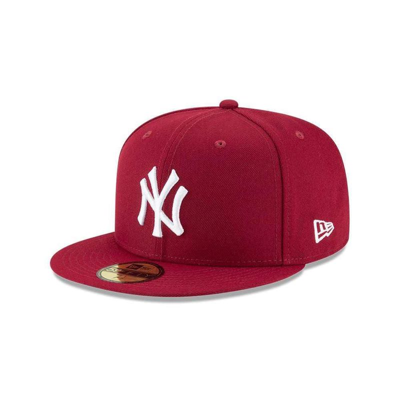 GORRA New Era Yankees 577 cm Rojo Carmesí/Blanco