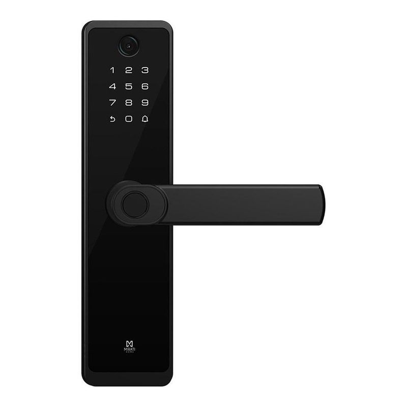 Cerradura Inteligente con Cámara y Timbre, Huella Dactilar, Tarjeta RFID, Wi-Fi, Combinación Numérica, Mirati