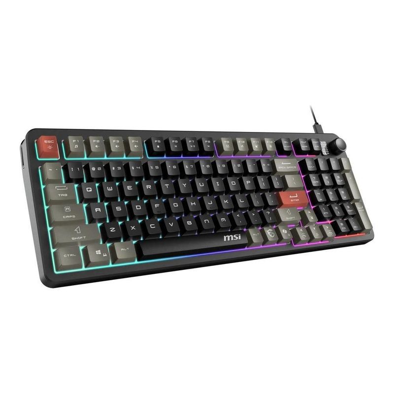Teclado Gaming MSI Forge GK110 US, USB 2.0, RGB, Membrana, 97 Teclas, Negro