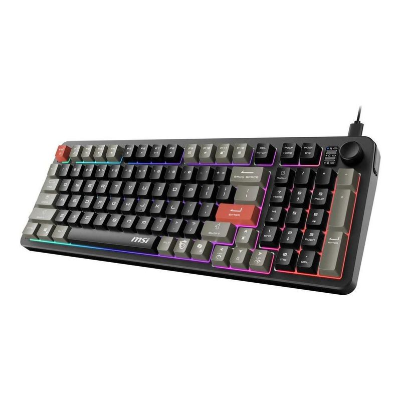Teclado Gaming MSI Forge GK110 US, USB 2.0, RGB, Membrana, 97 Teclas, Negro