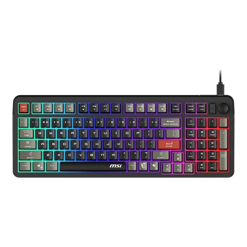 Teclado Gaming MSI Forge GK110 US, USB 2.0, RGB, Membrana, 97 Teclas, Negro