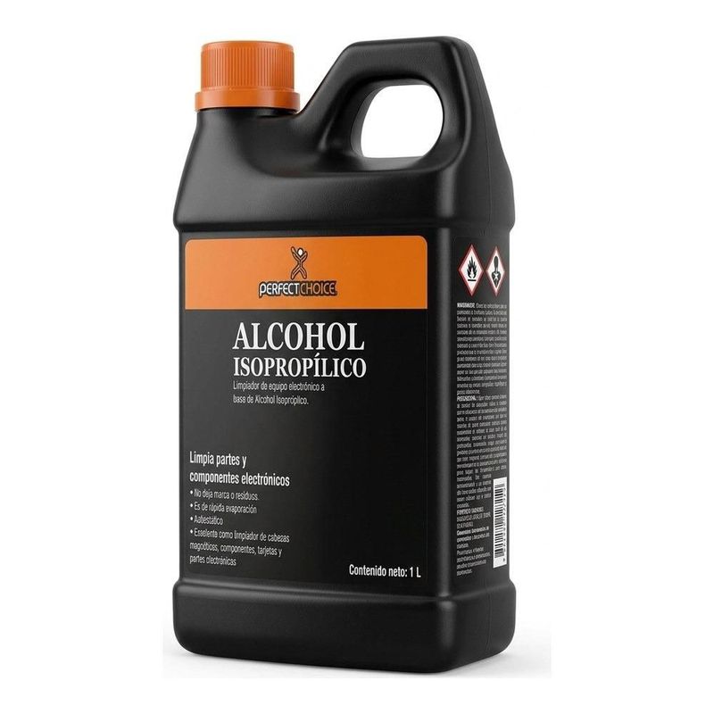 Limpiador Alcohol Isopropílico Antiestático para Equipos Electrónicos Perfect Choice, 1 Litro