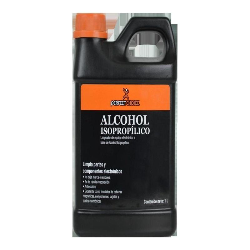 Limpiador Alcohol Isopropílico Antiestático para Equipos Electrónicos Perfect Choice, 1 Litro