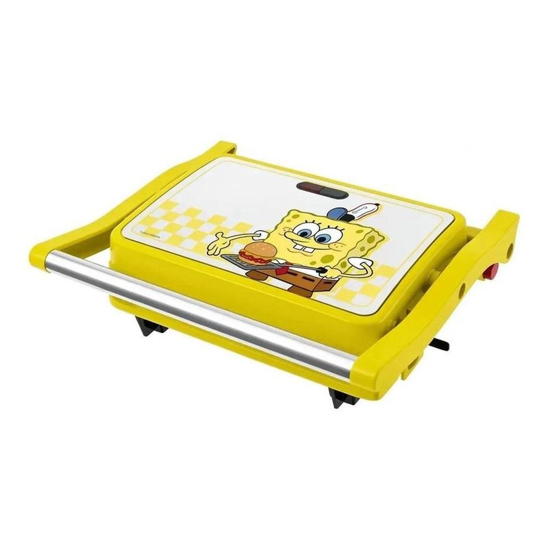 Parrilla Grill Bob Esponja BOBE3 760W Placas Antiadherentes Acero Inoxidable