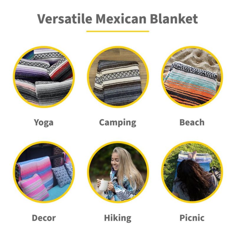 Juego de mantas Sunshine Yoga 183 cm x 122 cm Gris (paquete de 10)