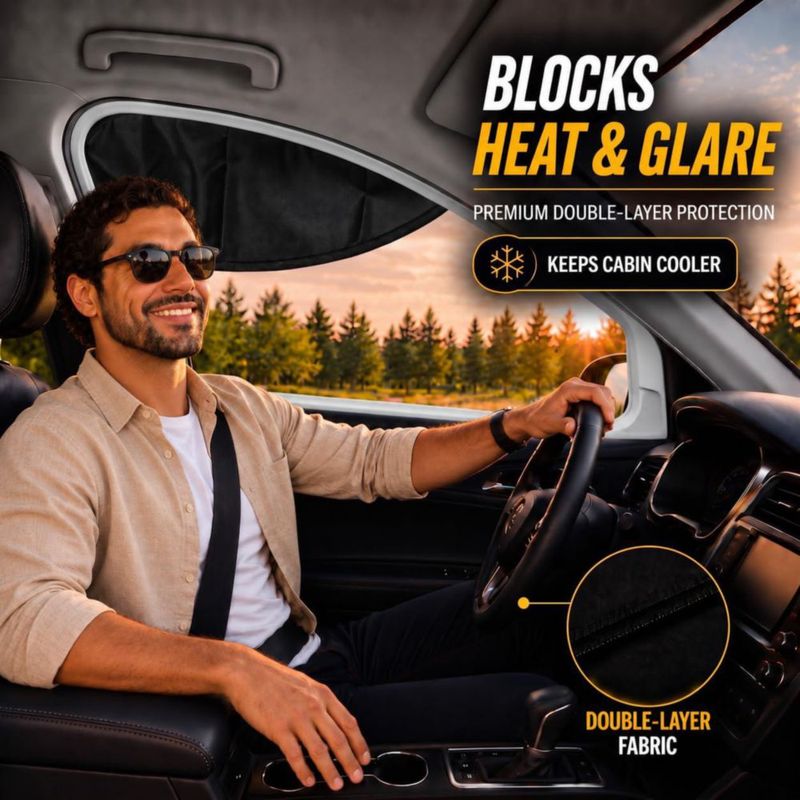 Cortina magnética para ventana de coche Chillsunshade 53 × 23 cm (1 pieza)