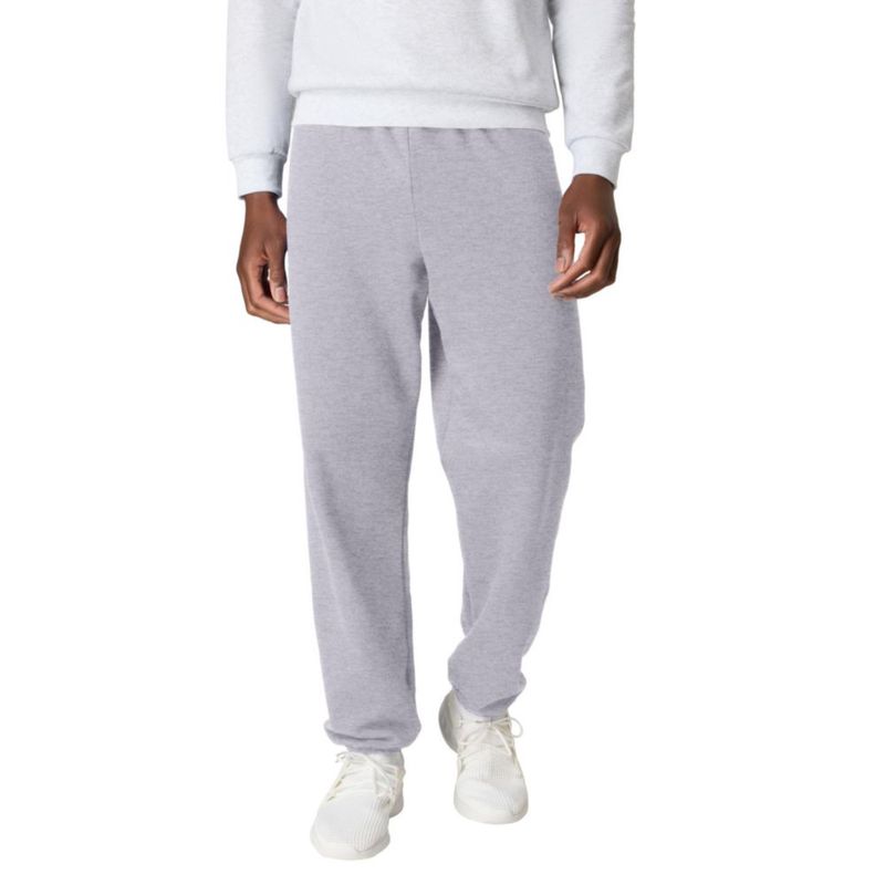 Pantalón de chándal Hanes talla mediana color acero claro sin bolsillo