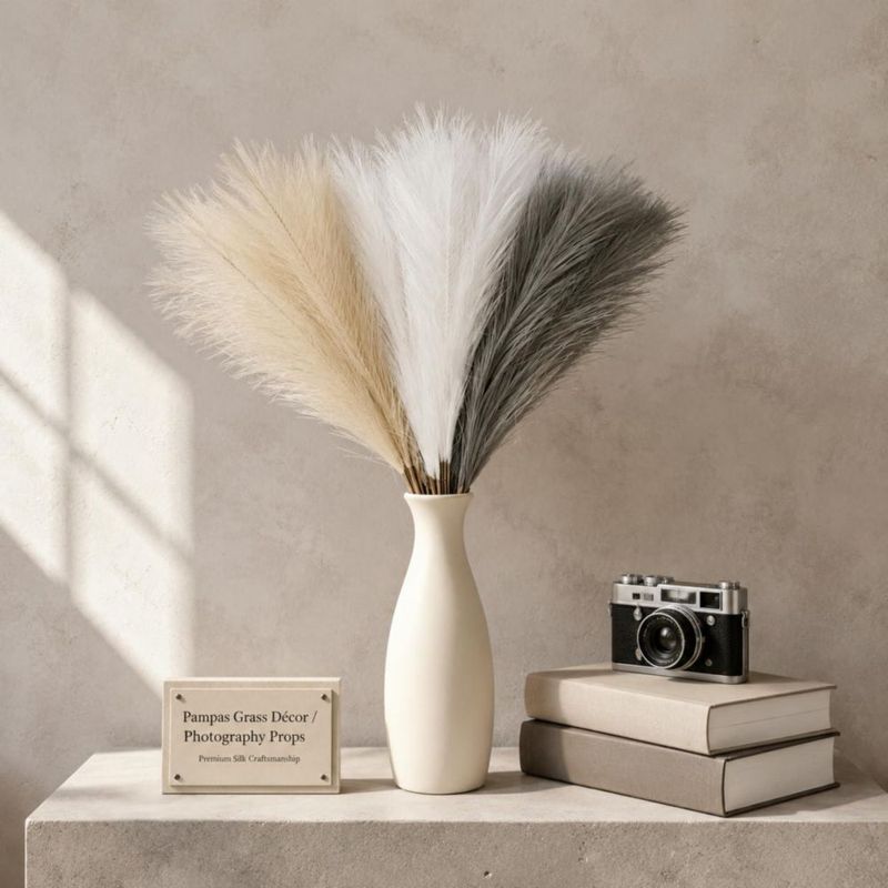 Set de 30 tallos de hierba pampas artificial Cong He – 55 cm