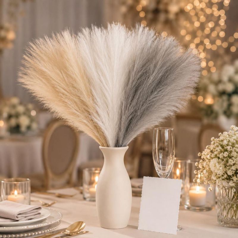 Set de 30 tallos de hierba pampas artificial Cong He – 55 cm