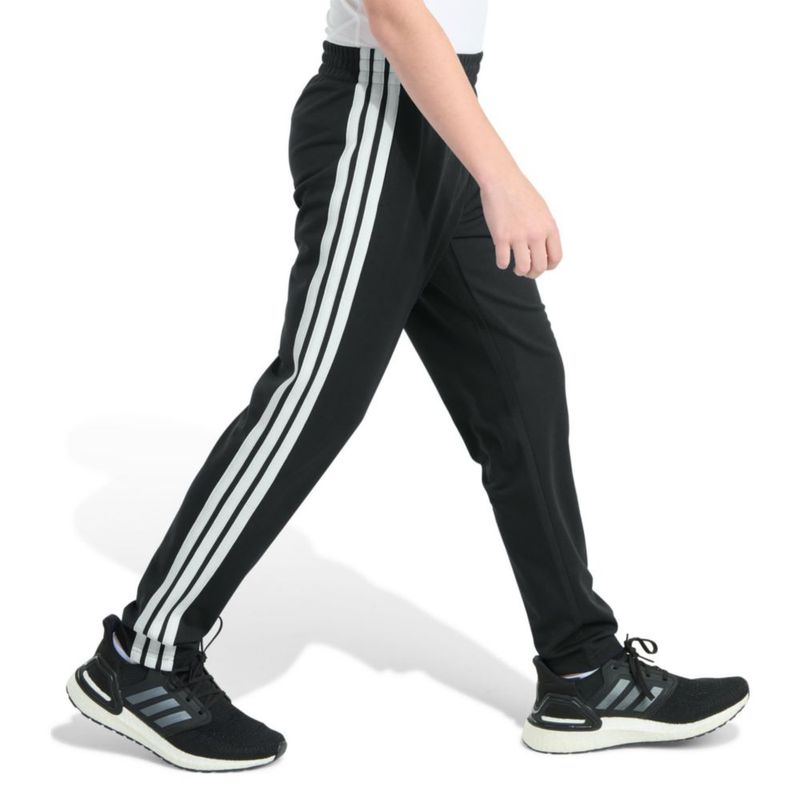 Pantalones adidas para niños 3 rayas entallado negro