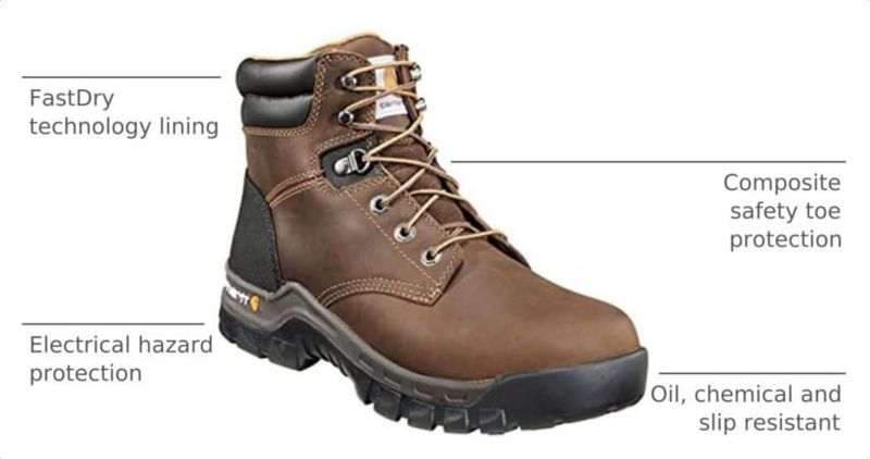Bota Carhartt Rugged Flex de 15 cm con puntera compuesta – Marrón (hombres)