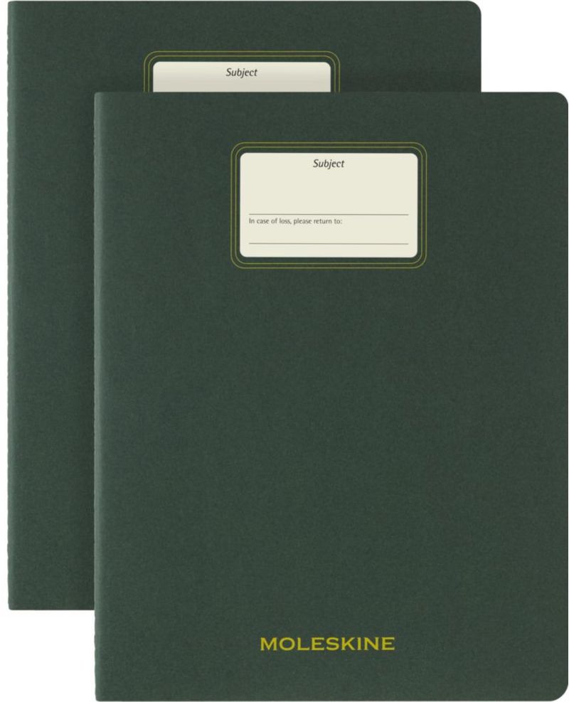 Cuaderno Moleskine XXL 21x28 cm en blanco paquete de 2 color Myrtle