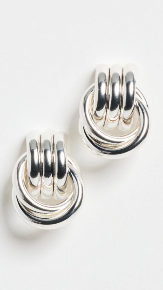 Pendiente Heaven Mayhem Baby Knot plateado