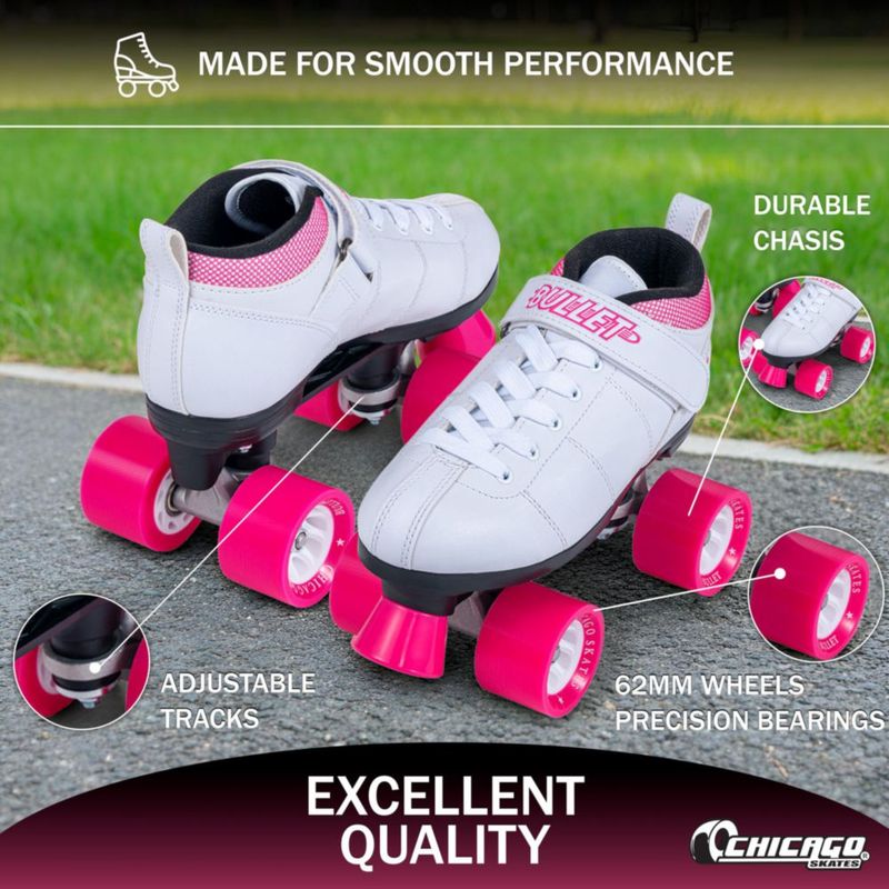 Patines de Cuatro Ruedas Chicago Skates Bullet Speed 62 mm