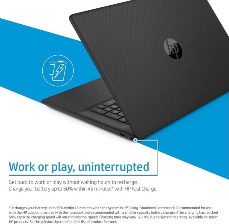 Portátil HP Ryzen 5 de 173" 8 GB RAM 256 GB SSD Wi‑Fi 6