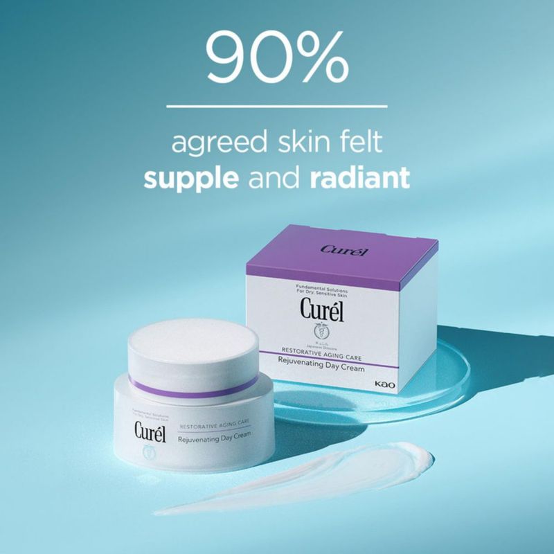 Crema de Día Curel 40 g Cuidado Restaurador Anti‑edad