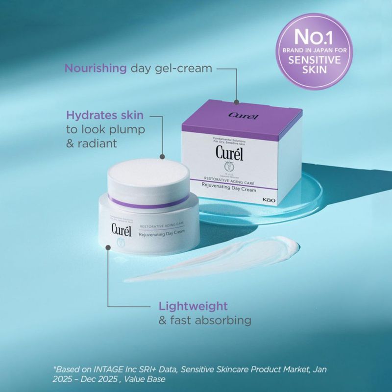 Crema de Día Curel 40 g Cuidado Restaurador Anti‑edad
