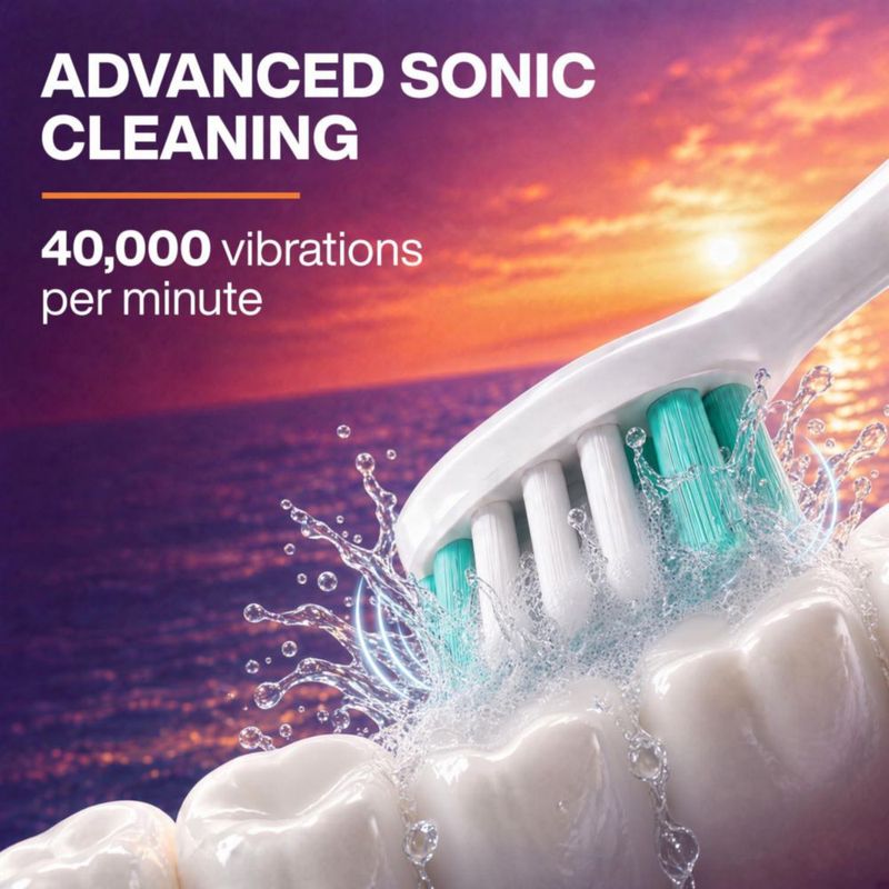 Cepillo de dientes eléctrico Aquasonic Vibe Ibiza Sunset Blanqueador