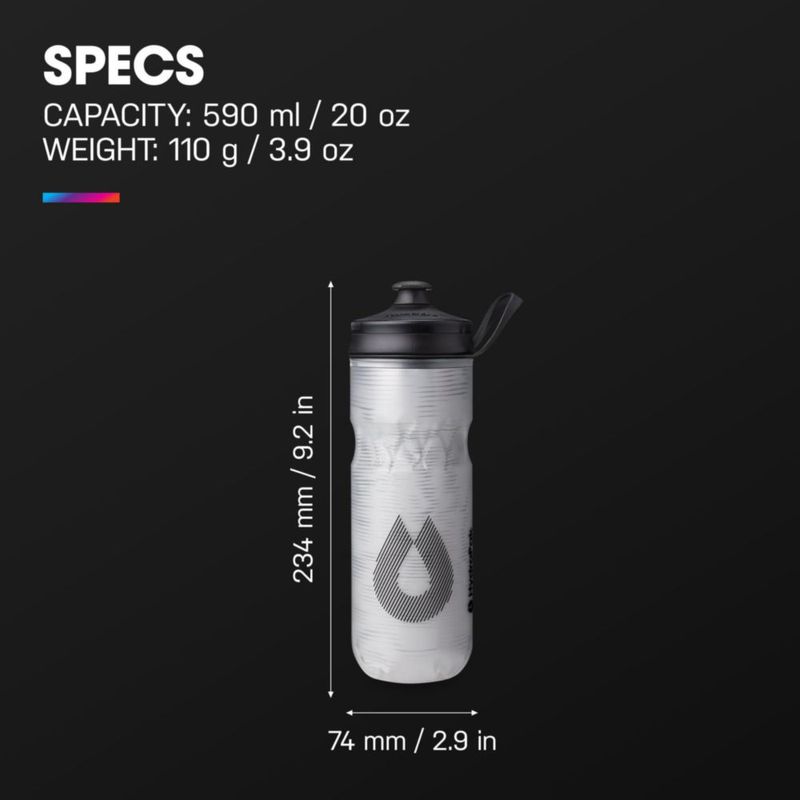 Botella aislada HydraPak 591 ml Pulse Purple