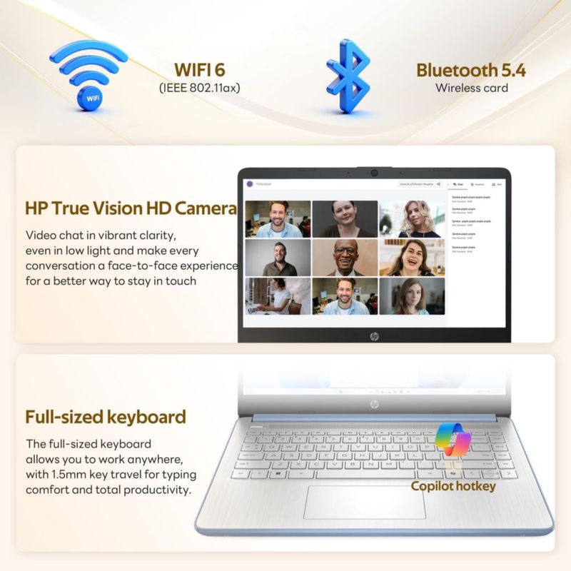 Portátil HP Stream 14" N150 4 GB RAM 128 GB UFS Windows 11
