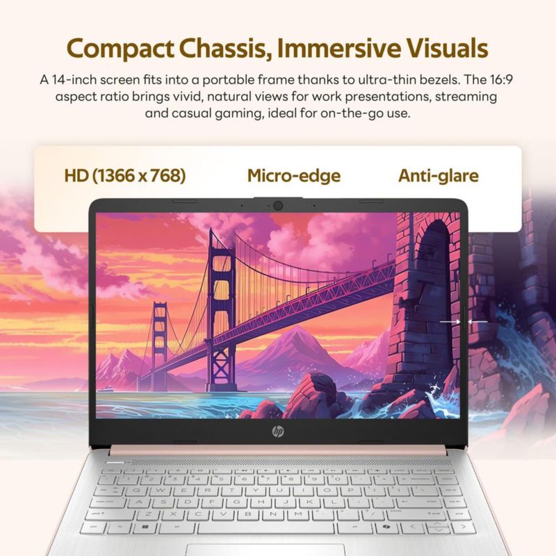 Portátil HP Stream 14" N150 4 GB RAM 128 GB UFS Windows 11