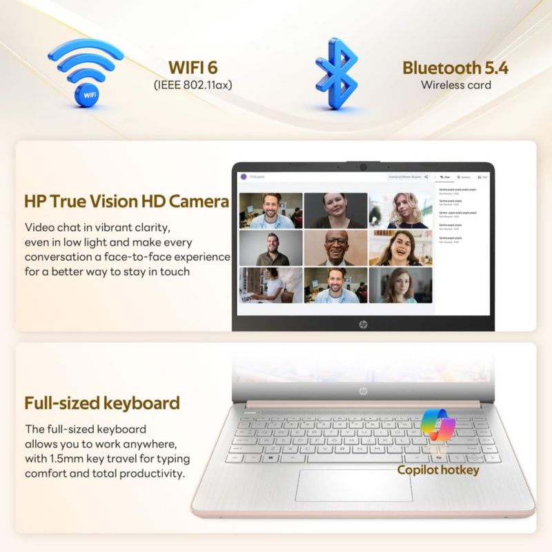 Portátil HP Stream 14" N150 4 GB RAM 128 GB UFS Windows 11