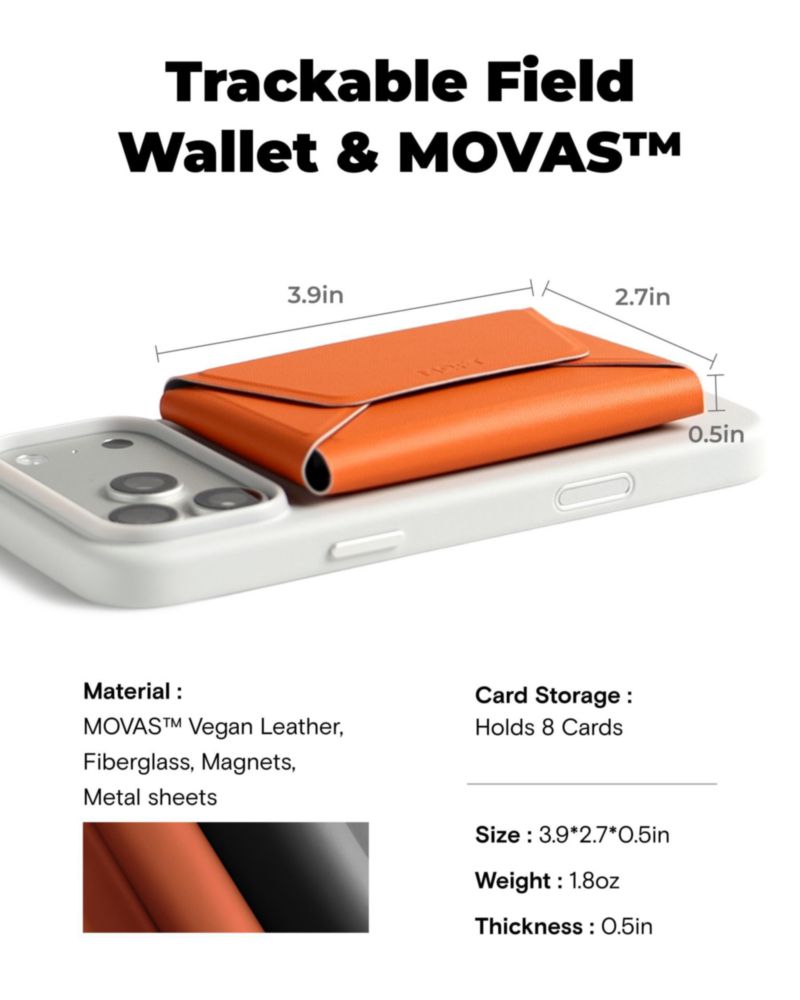 Billetera MOFT rastreable Magsafe negro azabache