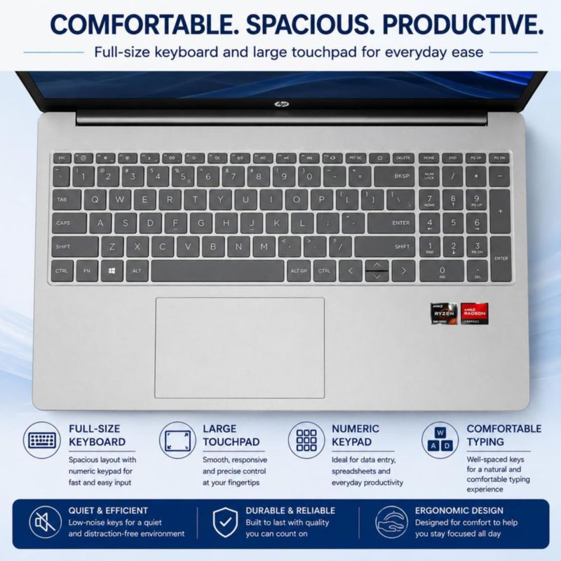 Portátil HP Ryzen 7 15.6" Full HD 8 GB RAM 256 GB SSD Windows 11
