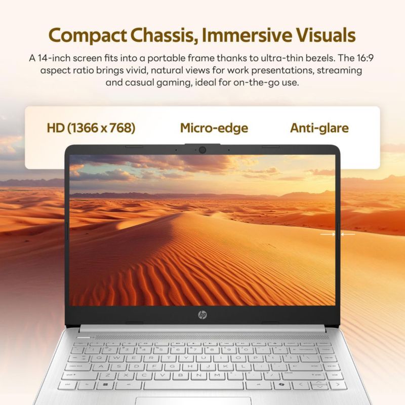 Portátil HP Stream 14" N150 4 GB RAM 128 GB UFS con Windows 11