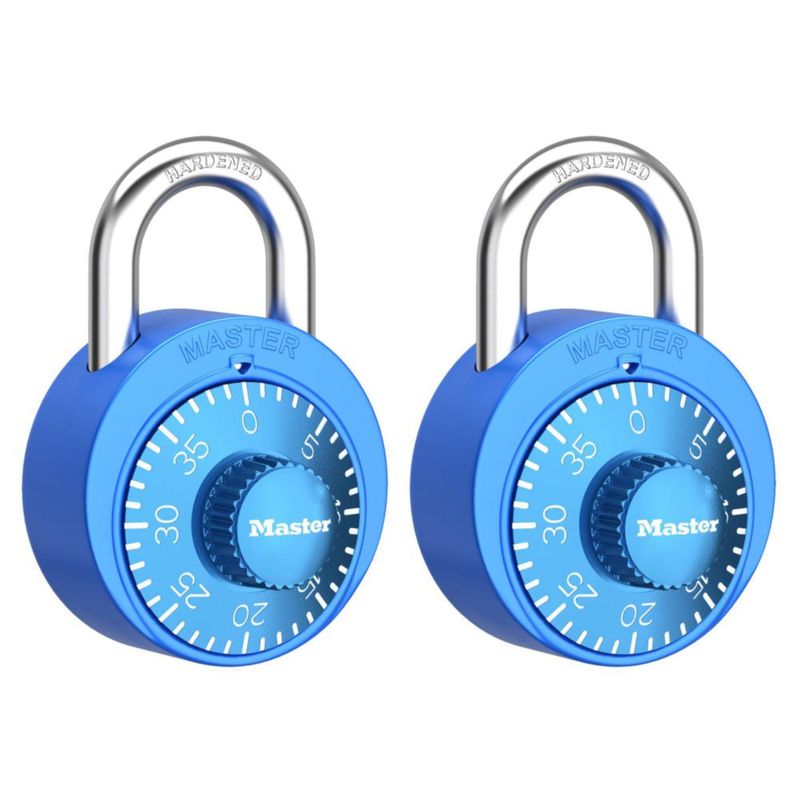 Master Lock 2 unidades 1528BLUEC2 candado de combinación