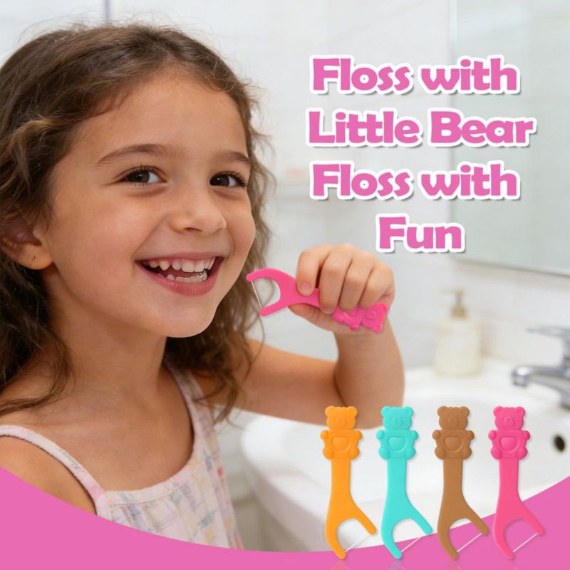 Palillos de hilo dental para niños Eternature 100 uds sabor fresa