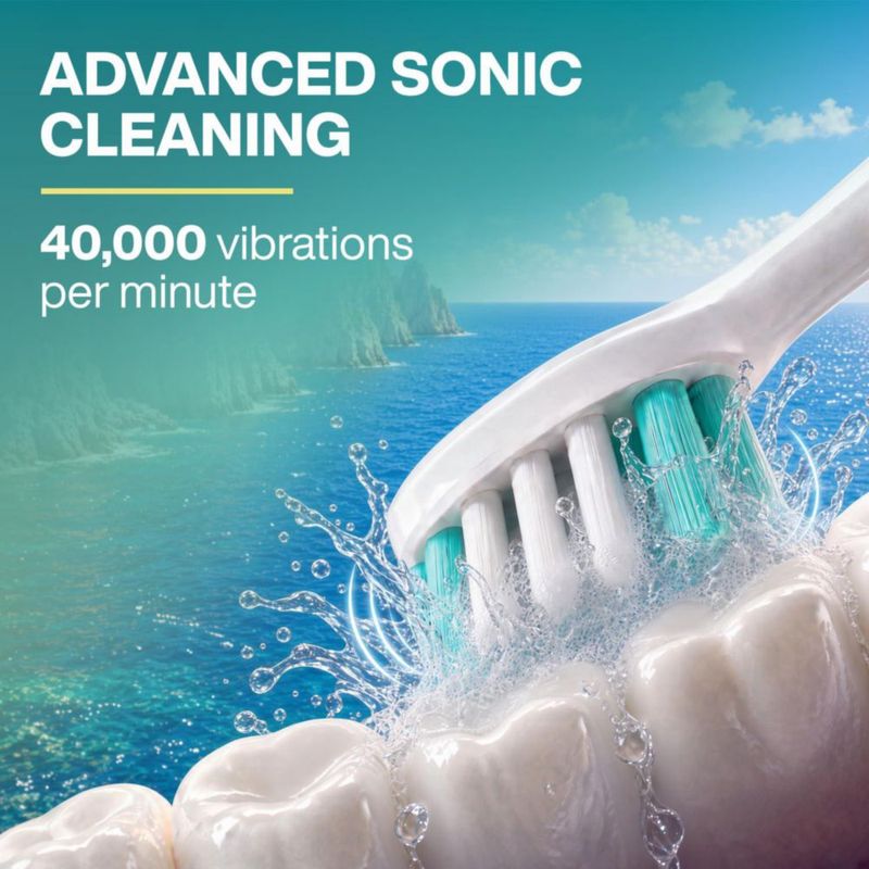 Cepillo de dientes eléctrico Aquasonic Vibe Capri Limoncello inalámbrico