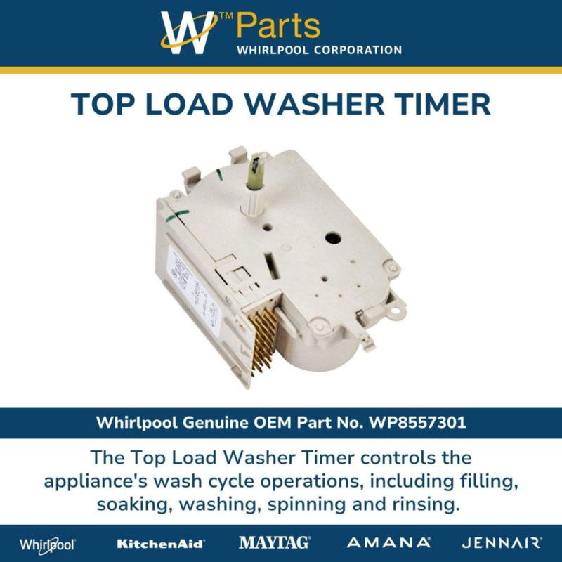 Temporizador OEM para lavadora de carga superior Whirlpool WP8557301