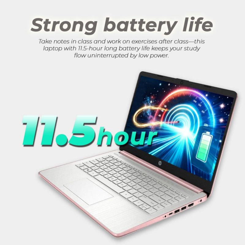 Portátil HP 36 cm Intel N150 4 GB RAM 128 GB SSD Oro Rosa
