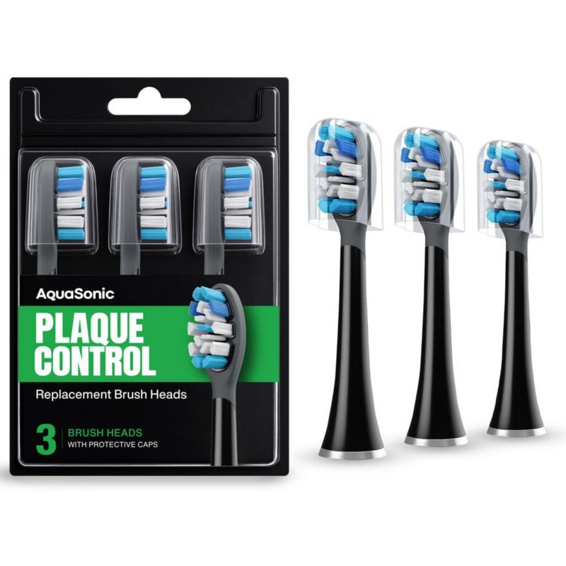 Cabezales de cepillo de dientes Aquasonic Control de placa - Pack de 3