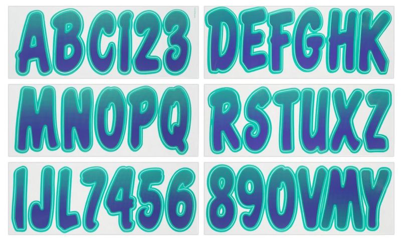 Registro de Embarcaciones Hardline Products 8 cm Púrpura/Verde Azulado