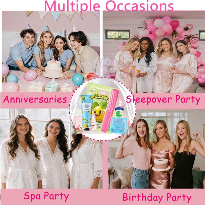 Kit de Suministros para Fiesta de Spa Dragonfy - 144 Piezas para Mujeres