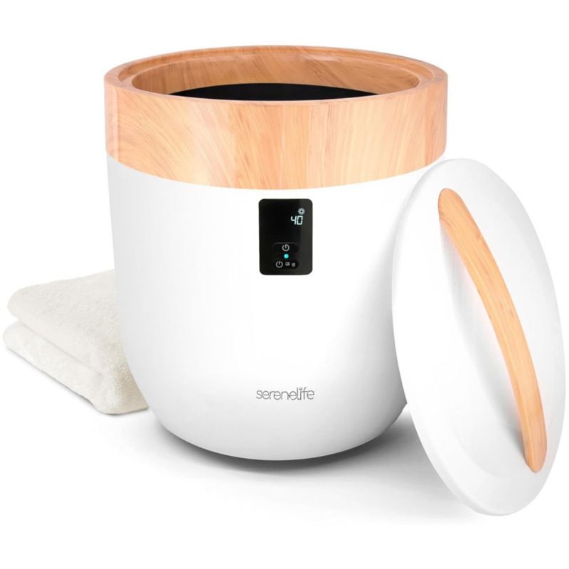 Calentador de Toallas SereneLife Madera 31 × 31 × 35 cm Autoapagado