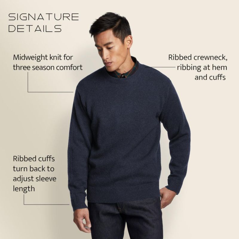 Suéter de lana Shetland Pendleton para hombre – Indigo Heather