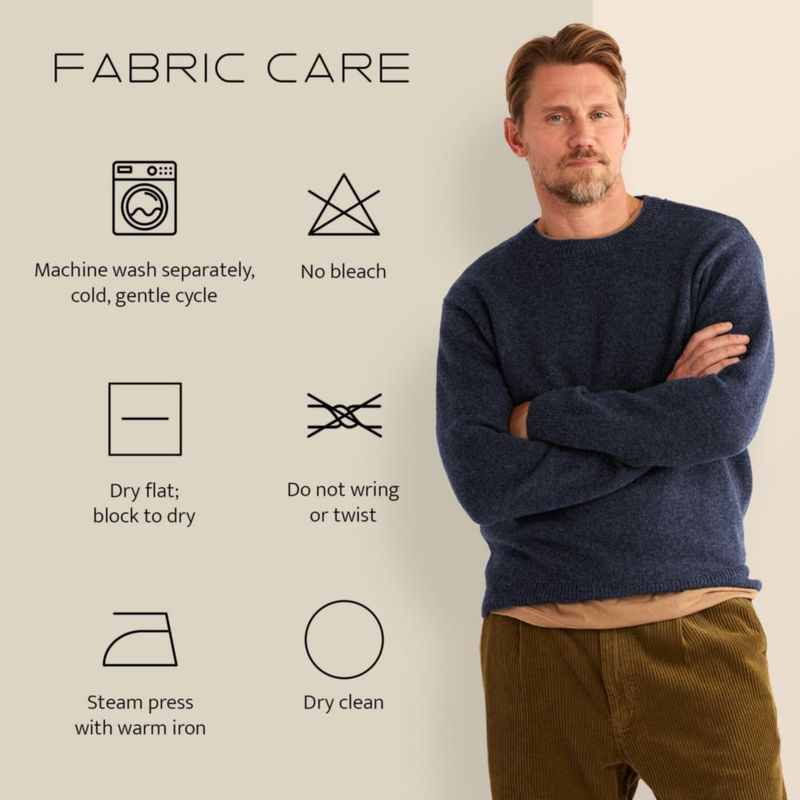 Suéter de lana Shetland Pendleton para hombre – Indigo Heather