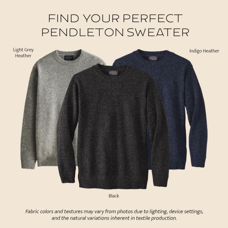 Suéter de lana Shetland Pendleton para hombre – Indigo Heather
