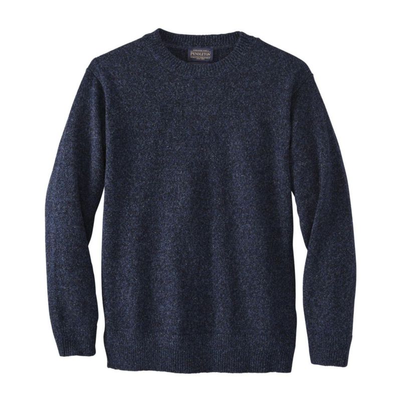 Suéter de lana Shetland Pendleton para hombre – Indigo Heather