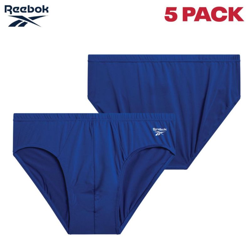 Calzoncillos Reebok para Hombre Pack de 5 Corte bajo Talla L Negro/Gris/Rojo/Azul