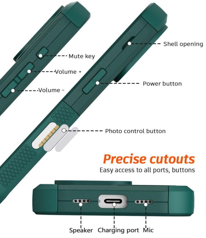 Funda Diverbox iPhone 17/18 Pro Verde Oscuro