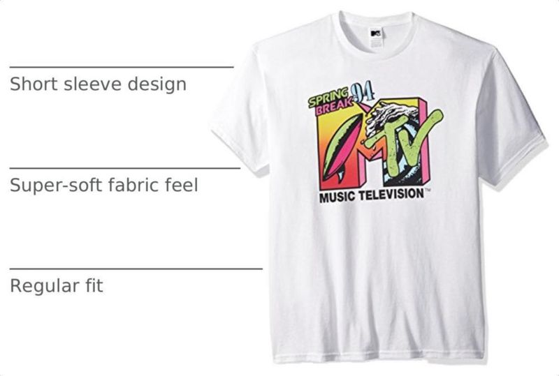 Camiseta MTV Springbreak 94 con logo blanca talla XXL