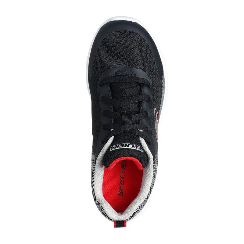 Zapatilla Skechers Infantil Microspec II Negra/Plateada 25 cm