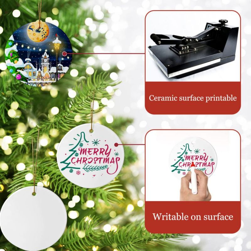 Adornos de cerámica AMONE 76 cm 48 piezas para sublimación