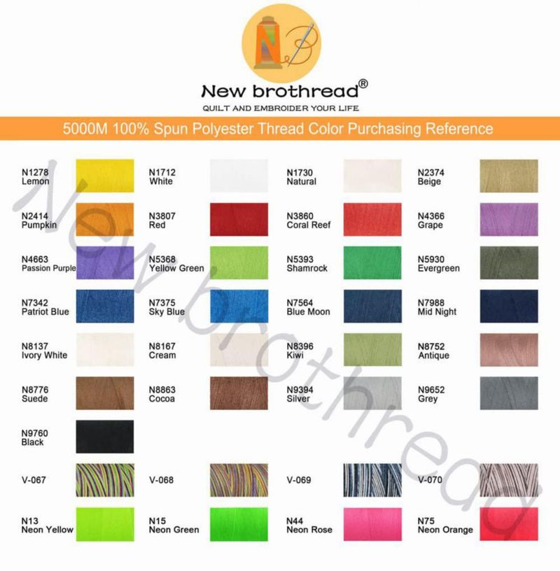 Hilo de Poliéster New Brothread 22 000 m Paquete de 4 Color Natural